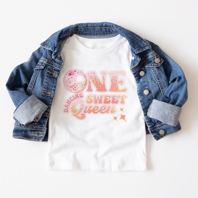 Groovy Peach Pink Disco Dancing Queen  Baby T-Shirt (Creator Uploaded)