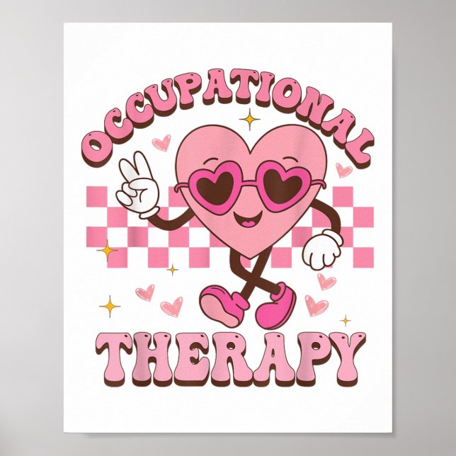 Groovy Pediatric Occupational Therapy Ot Valentine Poster (Front)