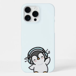 Groovy Penguin Music Lover Phone Case – Light Blue