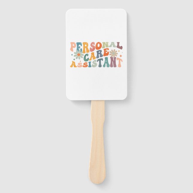Groovy Personal Care Assistant PCA Nurse Hand Fan (Front)