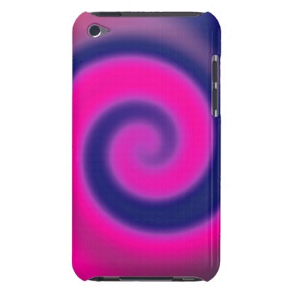 Groovy Pink Blue Swirl Abstract Barely There iPod Case