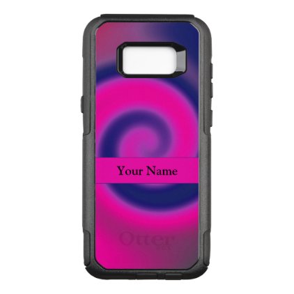 Groovy Pink Blue Swirl Abstract OtterBox Commuter Samsung Galaxy S8+ Case