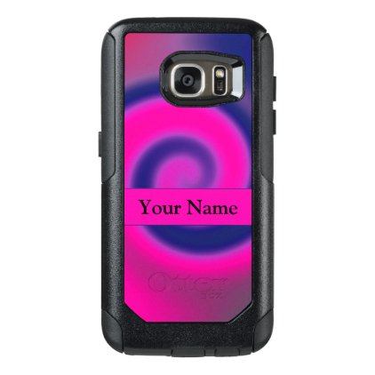 Groovy Pink Blue Swirl Abstract OtterBox Samsung Galaxy S7 Case