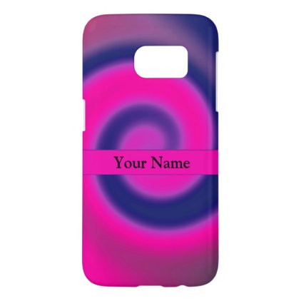 Groovy Pink Blue Swirl Abstract Samsung Galaxy S7 Case