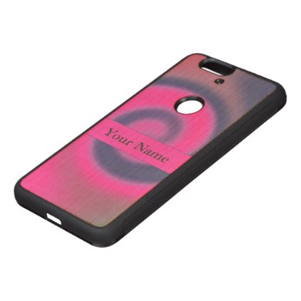 Groovy Pink Blue Swirl Abstract Wood Nexus 6P Case