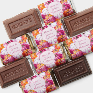 Groovy Pink Blush Orange Halloween Pumpkins Hershey's Miniatures