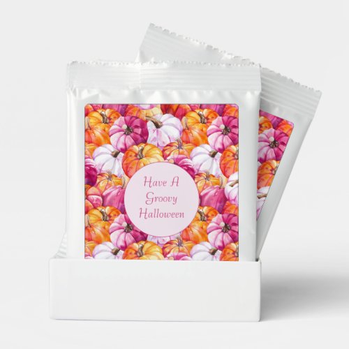 Groovy Pink Blush Orange Halloween Pumpkins Margarita Drink Mix