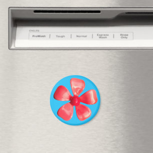 Groovy Pink MOD Hippie Daisy Flower Power Floral Magnet