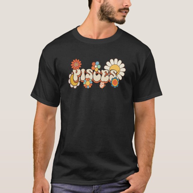 Groovy Pisces February March birthday astrology Zo T-Shirt (Front)