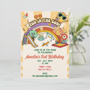 Groovy Playground Birthday Birthday Invite