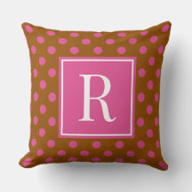 Groovy Polka Dot - Brown & Hot Pink