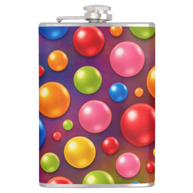 groovy polka dots  flask (Front)