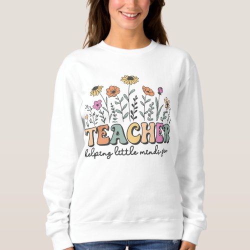 Groovy Preschool Kindergarten Teacher Sweatshirt 