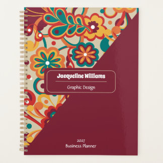 Groovy Psychedelic 60s 70s Floral  Planner