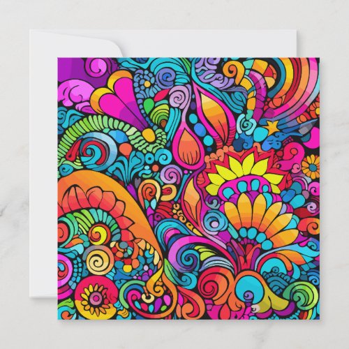 Groovy Psychedelic Floral 