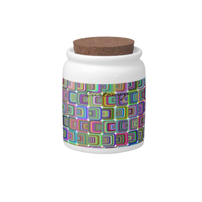 Groovy psychedelic hippie-style Thunder_Cove Candy Jar (Front)