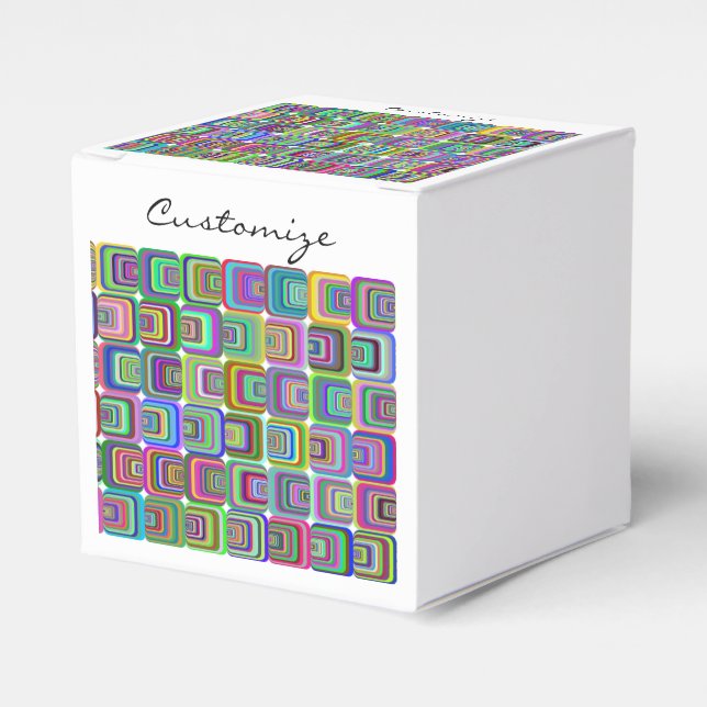 Groovy psychedelic hippie-style Thunder_Cove Favor Boxes (Front Side)