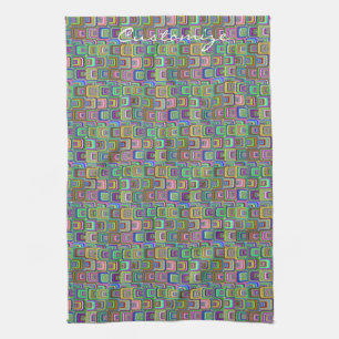 Groovy psychedelic hippie-style Thunder_Cove Kitchen Towel