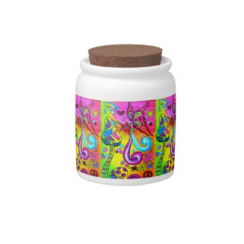 groovy psychedelic magic mushroom cookie jar