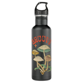 Groovy Psychedelic Mushroom Throwback 70's Retro H Stainless Steel Water Bottle