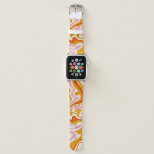 Groovy Psychedelic Waves Cute Retro Hippie Girly Apple Watch Band