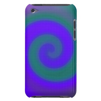 Groovy Purple Green Swirl Abstract Barely There iPod Case
