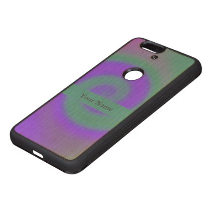 Groovy Purple Green Swirl Abstract Wood Nexus 6P Case