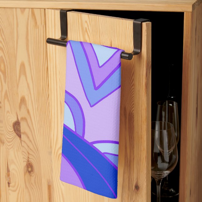 Groovy Purples Kitchen Towel (Thirds Fold)