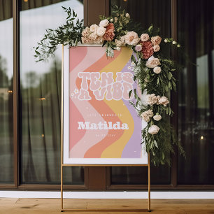 groovy rainbow 10 is a vibe 60's retro daisy cool foam board