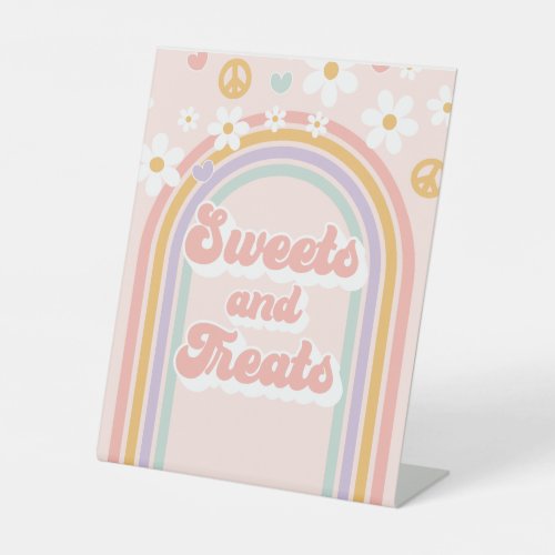 Groovy Rainbow Birthday Sweets and Treats Sign