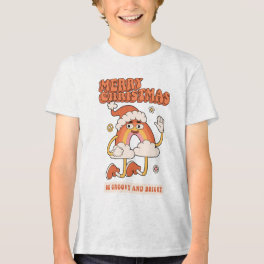 Groovy Rainbow Christmas - Be Bright and Merry Tri-Blend Shirt
