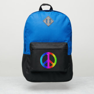 Groovy Rainbow Peace Sign Port Authority® Backpack
