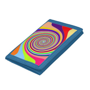 Groovy rainbow psychedelic kids wallet