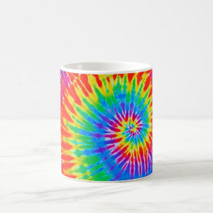 Groovy  Rainbow Spiral Tie-Dye Mug