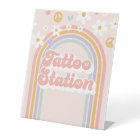 Groovy Rainbow Tattoo Station Birthday Sign