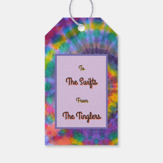 Groovy Rainbow Tie-dye Gift Tags