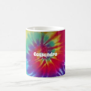 Groovy Rainbow Tie-Dye Hippie Coffee Mug