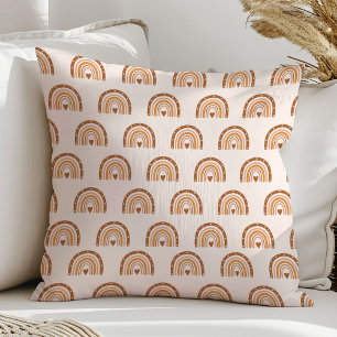Groovy Rainbows Pillow Terracotta Copper Touch