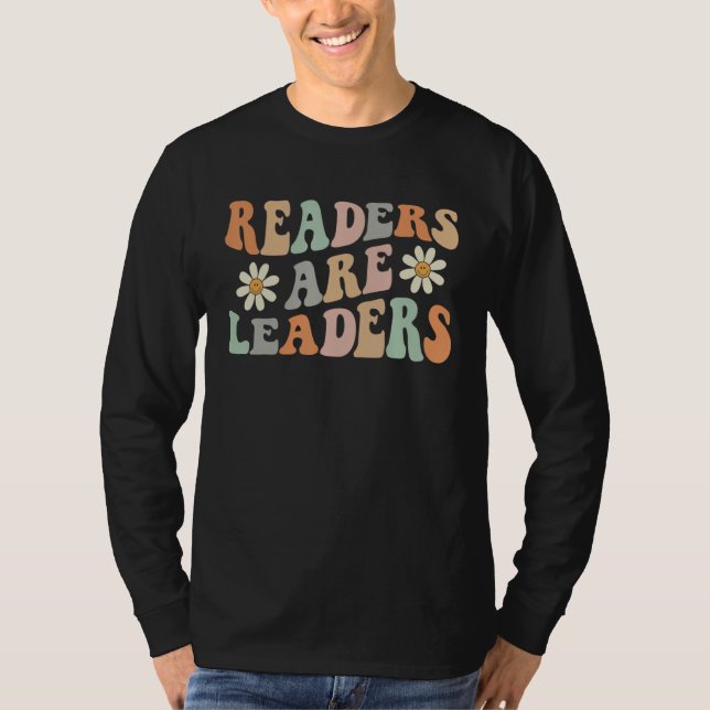 Groovy Readers Are Leaders Teacher Student Book  S T-Shirt (Front)