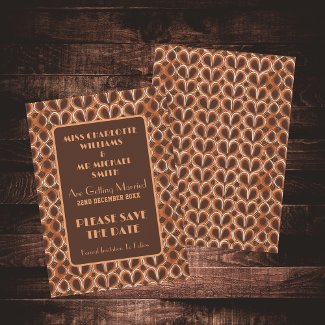 Groovy Retro 1970's Brown And Orange Wedding