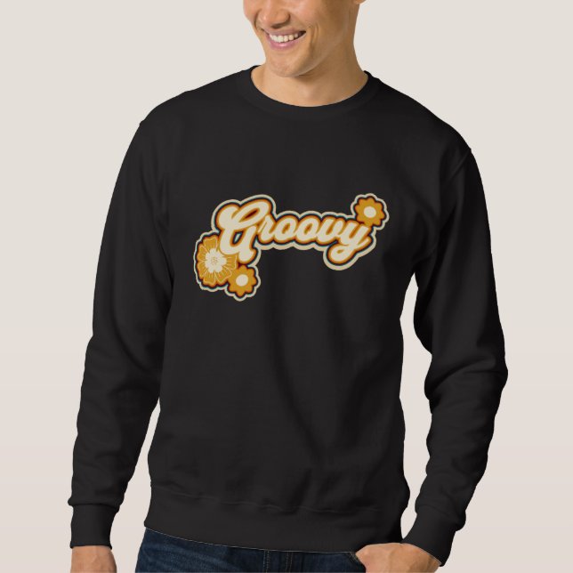 Groovy Retro 1970s Style Sweatshirt (Front)