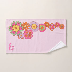 Groovy Retro 60s Hippie Bath Towel