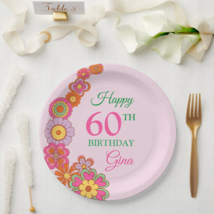 Groovy Retro 60s Hippie  Paper Plates