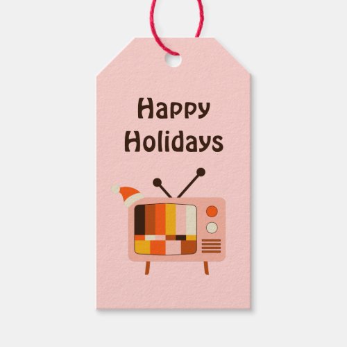 Groovy Retro 70s TV Holiday Gift Tags