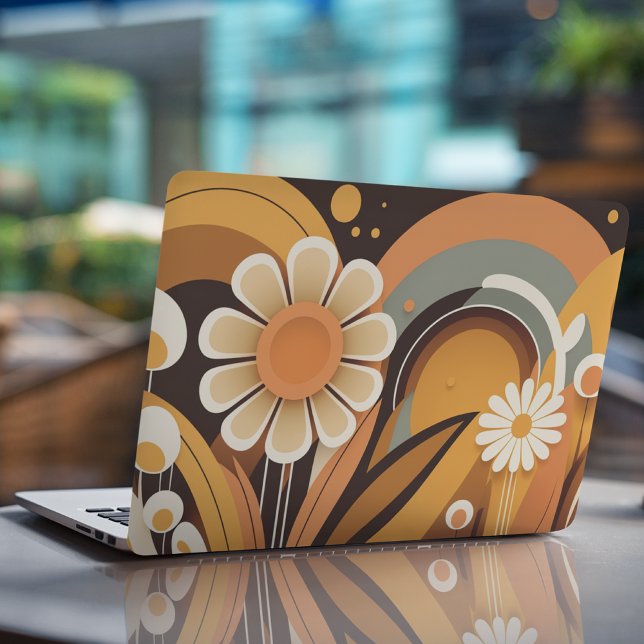 Groovy Retro 70s Abstract Floral  HP Laptop Skin (Creator Uploaded)