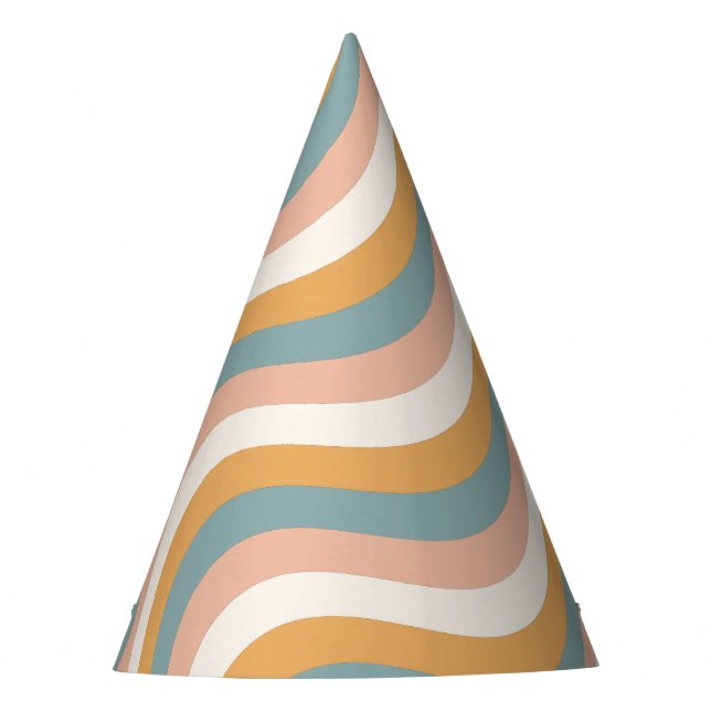 Groovy Retro 70's Birthday Party Hats (Front)