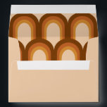 Groovy Retro 70s Design in Brown Wedding Matching Envelope<br><div class="desc">Groovy Retro 70s Design in Brown Matching Preprinted Return Address Envelope</div>