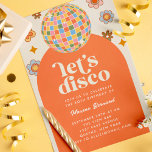 Groovy Retro 70s Let&#39;s Disco Birthday Party Invitation at Zazzle