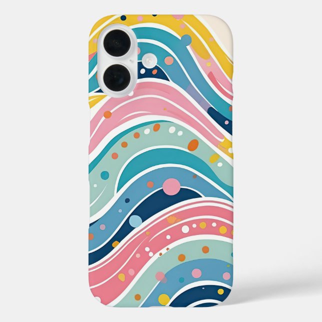 Groovy Retro 70s Wavy Abstract Case-Mate iPhone Case (Back)