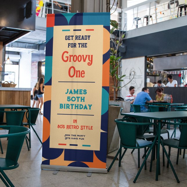 Groovy Retro 80's Party Retractable Banner (Creator Uploaded)